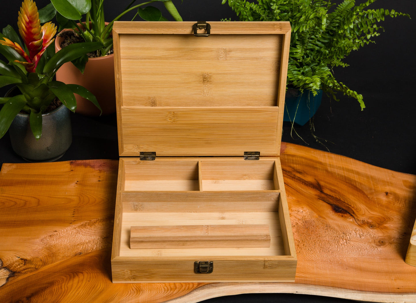 Custom Rolling Stash Box Kit, Real Wood Engraving, Smoking Panda, Smoke Box Gift Set