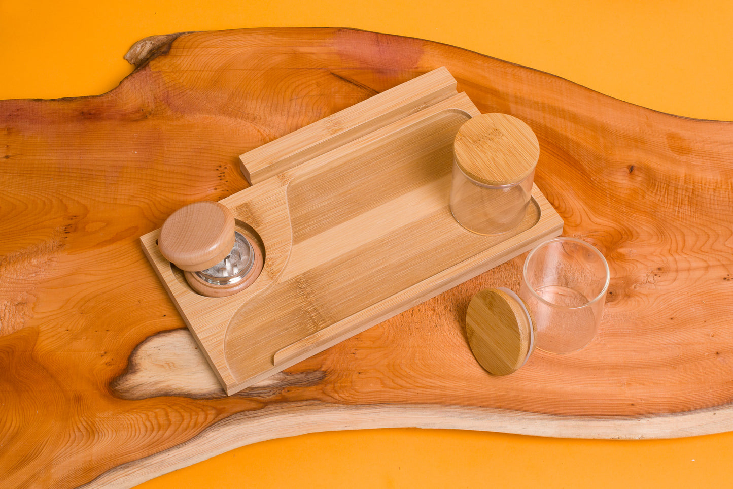 Custom Rolling Stash Box Kit, Real Wood Engraving, Mushroom Girl, Smoke Box Gift Set